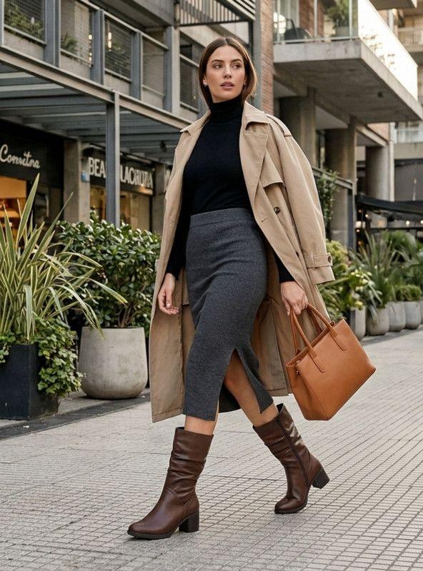 Bota New Walk Pliegues Café-1