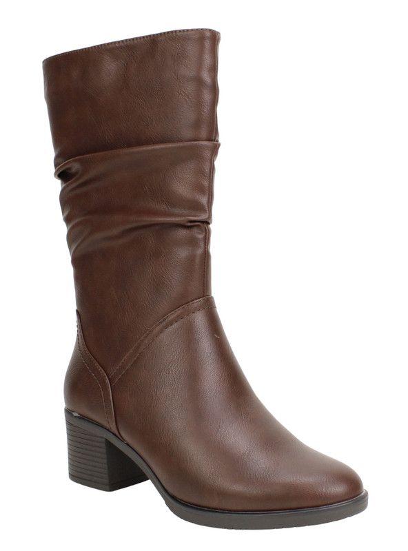 Bota New Walk Pliegues Café-2