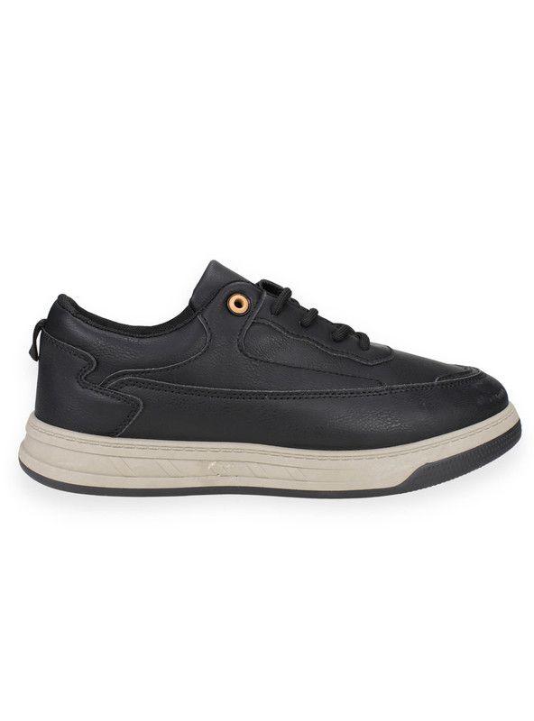 Zapatilla New Walk Casual Ecocuero Negra-0