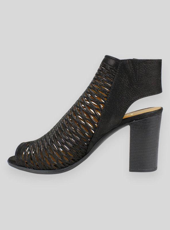 Sandalia Exs Cuero Troquelada Negra-2