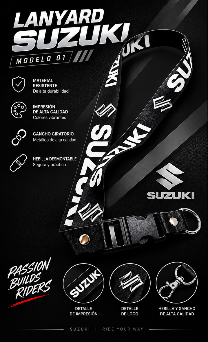 Lanyard Llavero Largo Suzuki-1