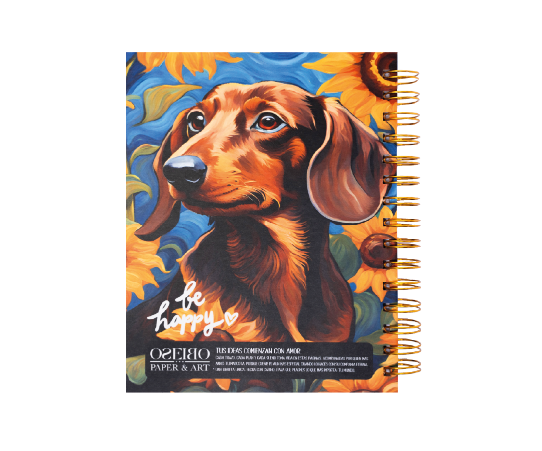 LIBRETA PERRO SALCHICHA CAFÉ, OSEIBO ART-1