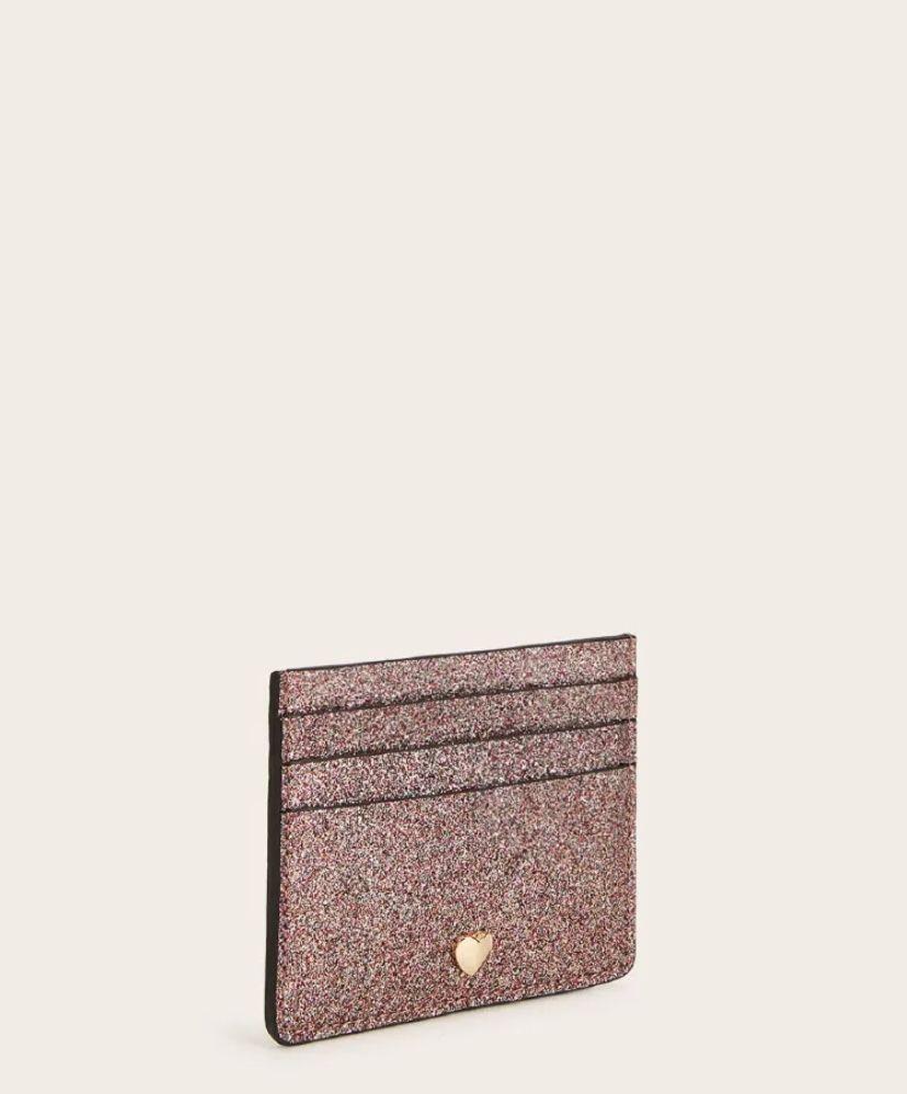 Billetera Y Tarjetero Mujer Corazón Con Brillo-4