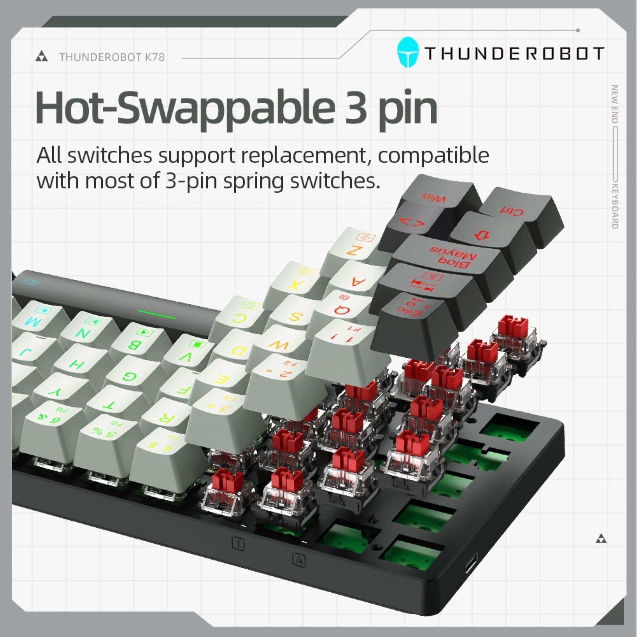 Teclado Mecánico Gamer Wired Thunderobot K78 Rgb-2