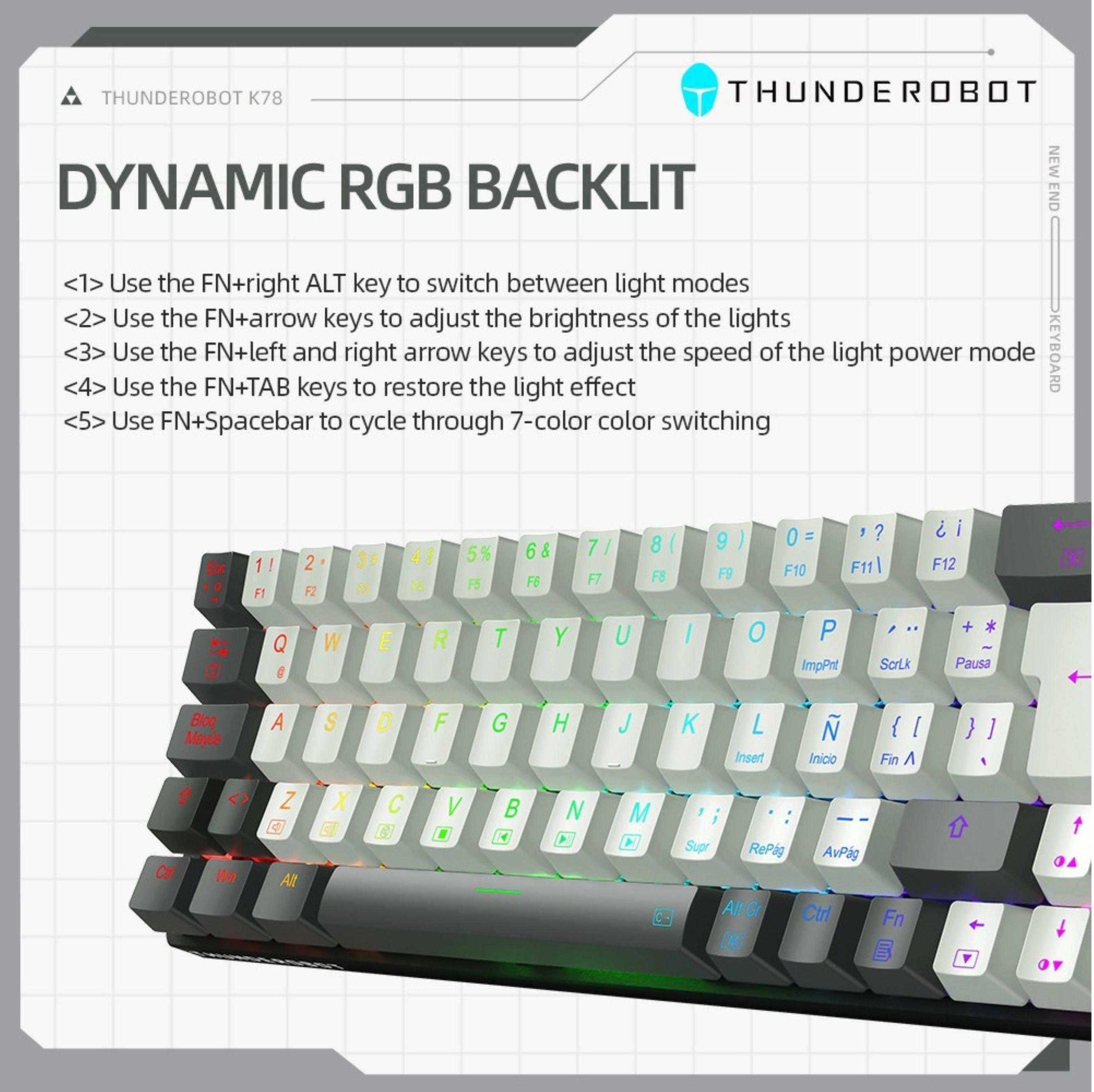 Teclado Mecánico Gamer Wired Thunderobot K78 Rgb-4