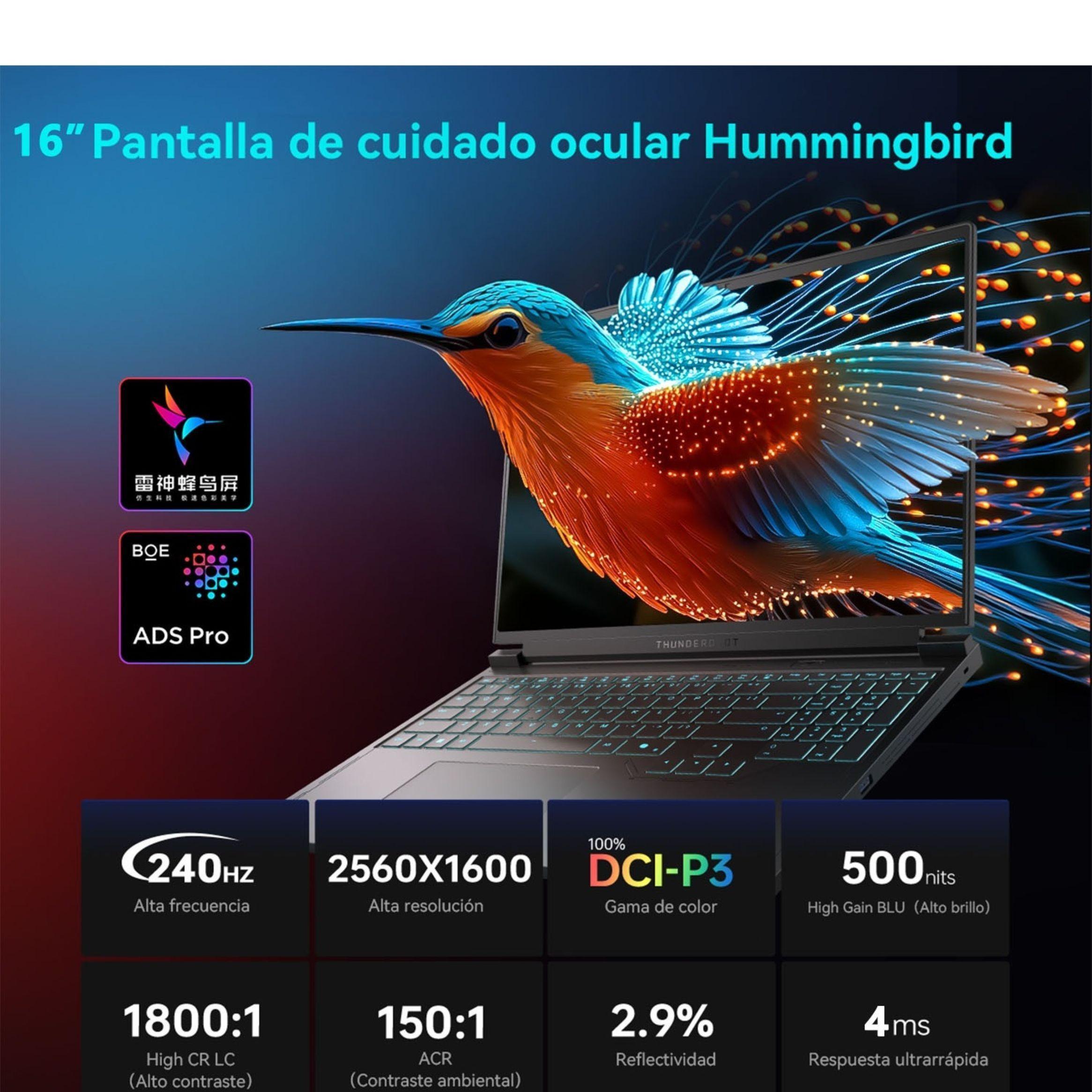 Notebook Thunderobot i9-13900HX, RTX5070Ti 8GB, RAM 32GB, 1TB SSD, 16" QHD, RS16-3