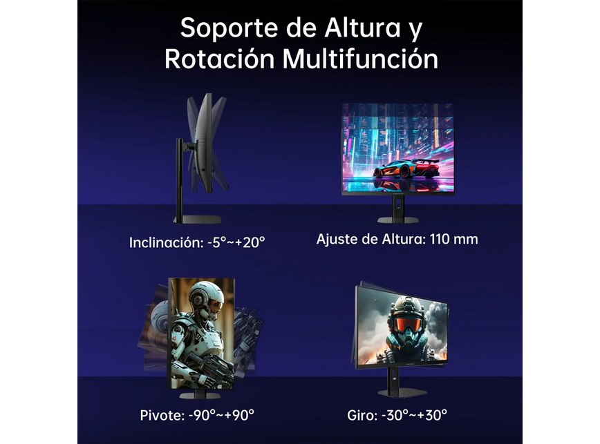 27 Monitor Gamer Pc Thunderobot Qhd 260hz Hdr400 Ajustable-7