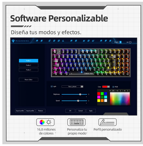K500 B94 WIRED RGB BT BROWN SWITCH ES LA-3