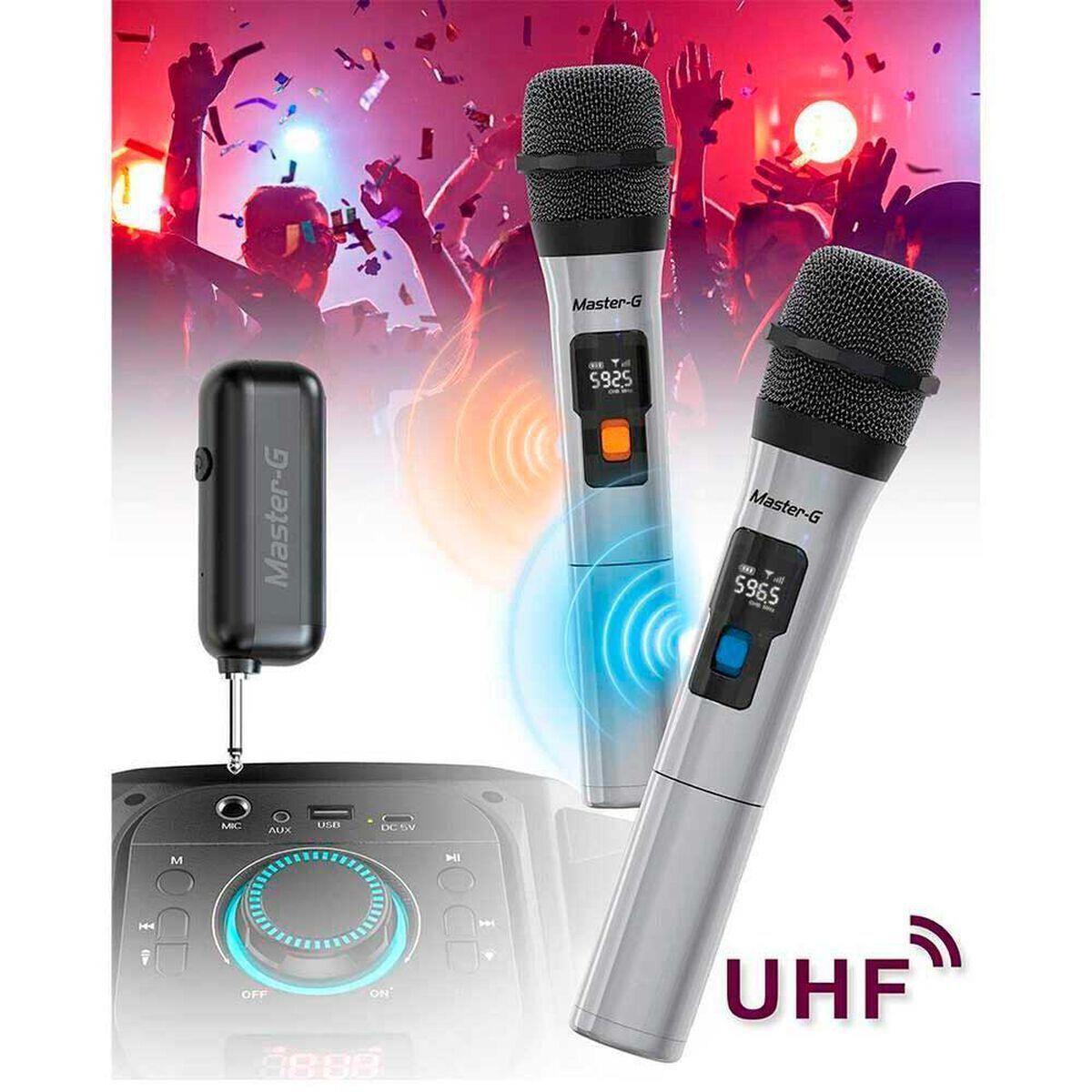 Microfonos Inalambricos Profesional UHF Master G X2 unidades-4