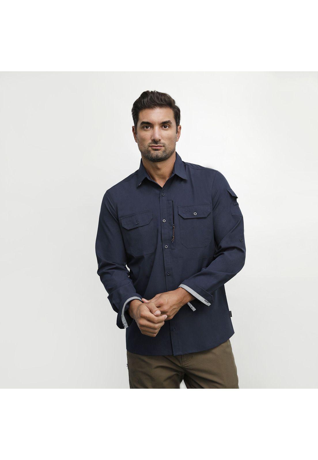 Camisa Hombre Azul Panama Jack-0