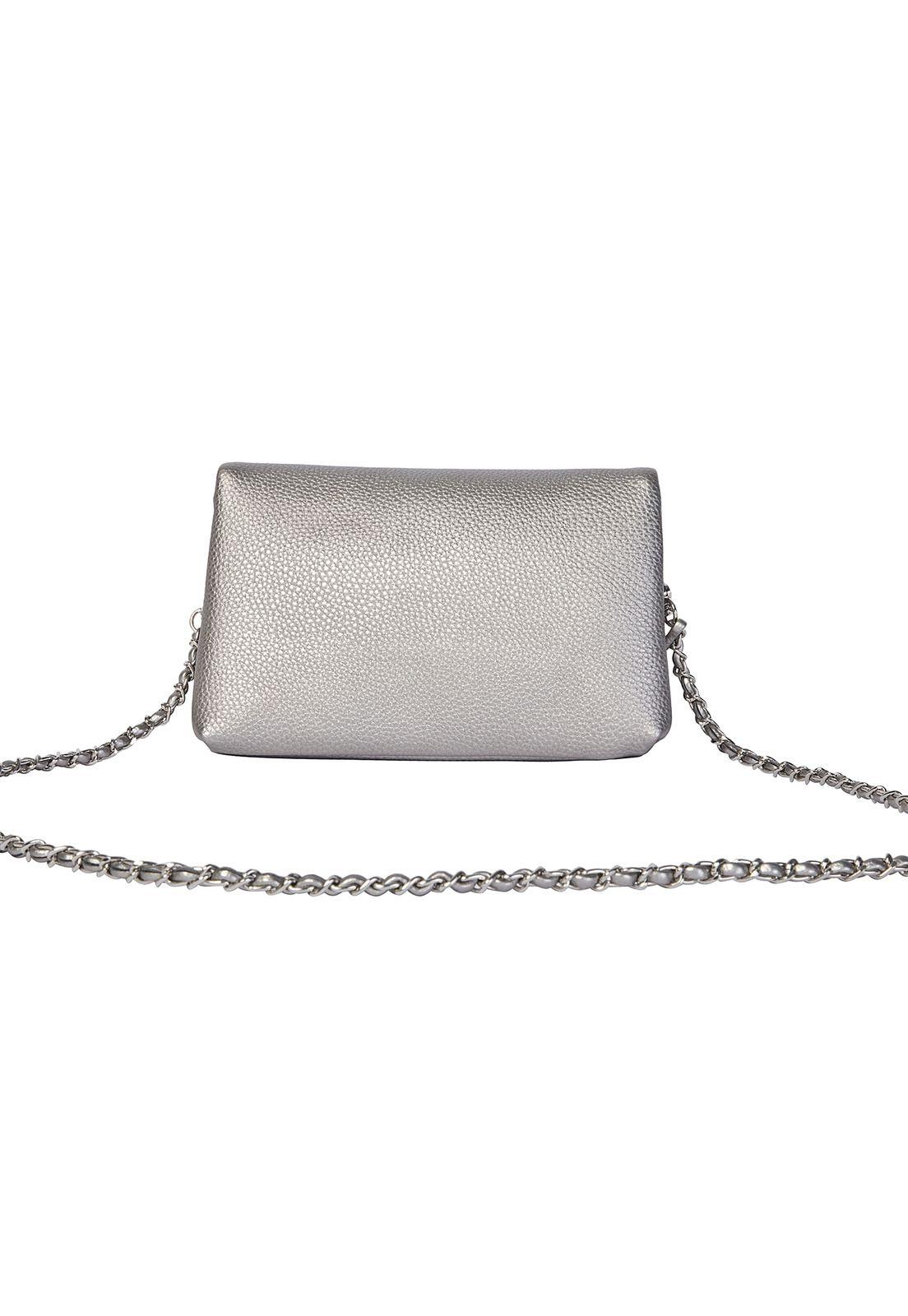 Cartera Fiesta Plateado Pollini-1