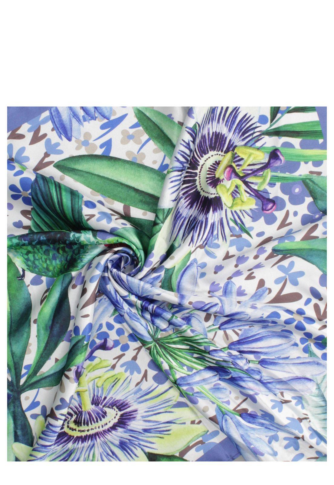 Pañuelo Mujer Print Celeste Pollini-2