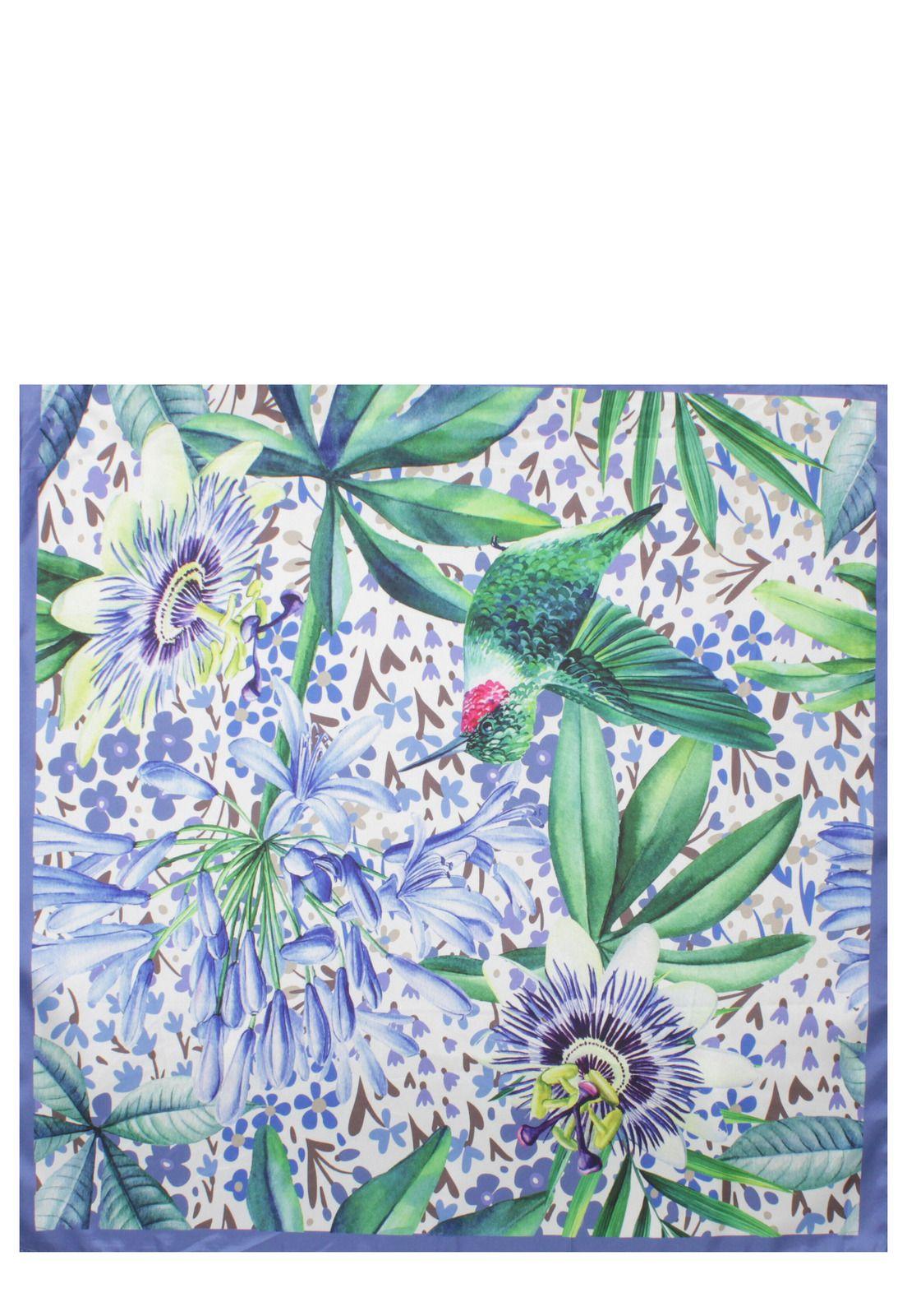 Pañuelo Mujer Print Celeste Pollini-3