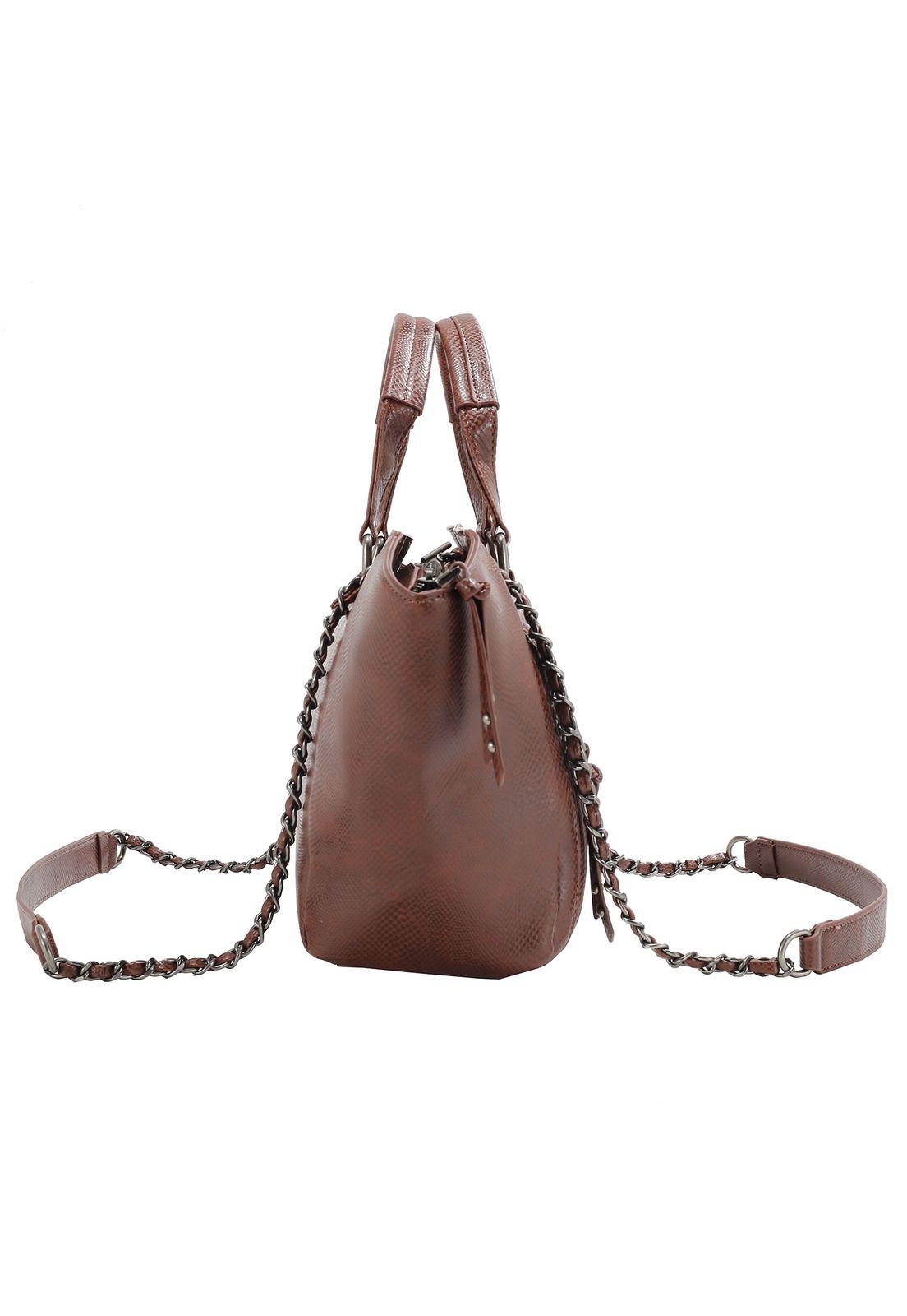 Cartera Bandolera Chocolate Zappa-3