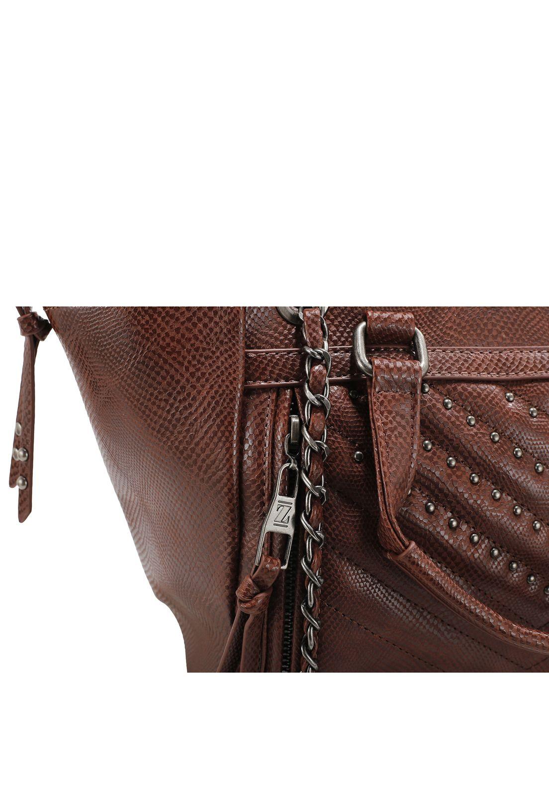 Cartera Bandolera Chocolate Zappa-4