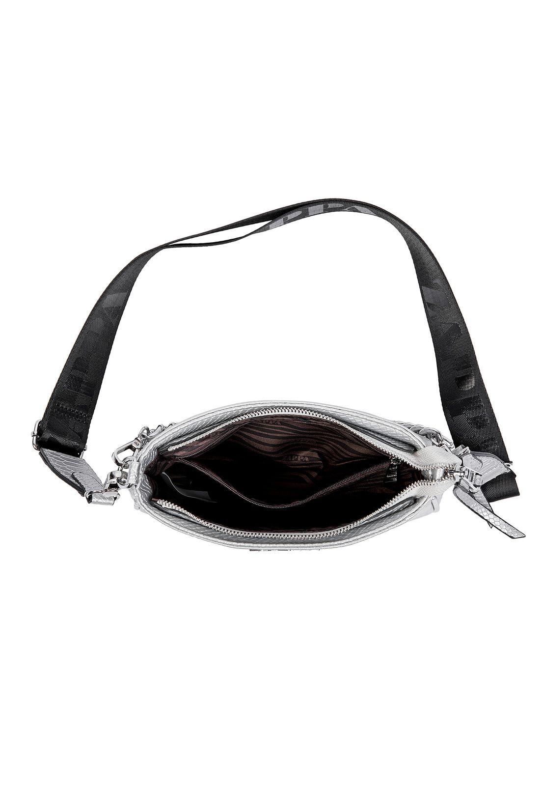 Cartera Bandolera Fiesta Plateado Zappa-1