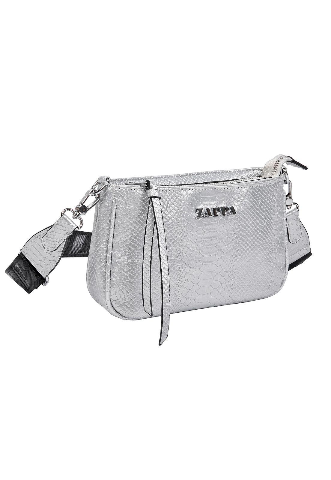 Cartera Bandolera Fiesta Plateado Zappa-2