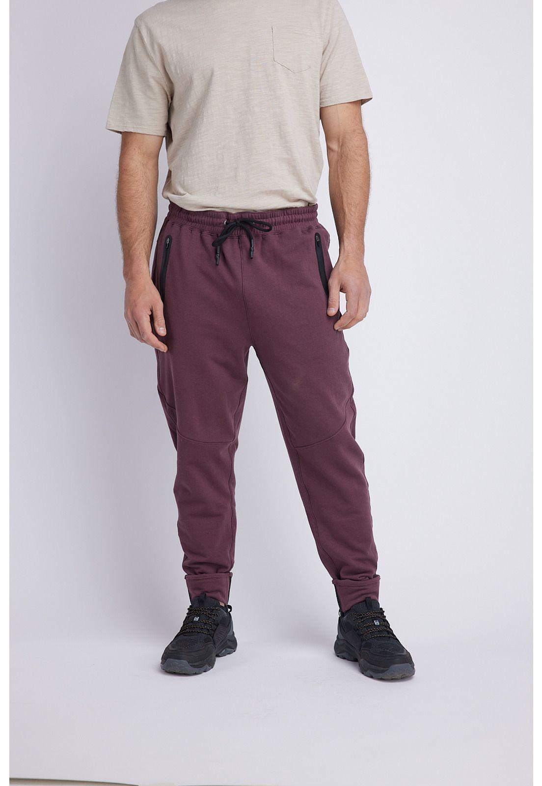 Pantalón Buzo Hombre Burdeo Panama Jack-1
