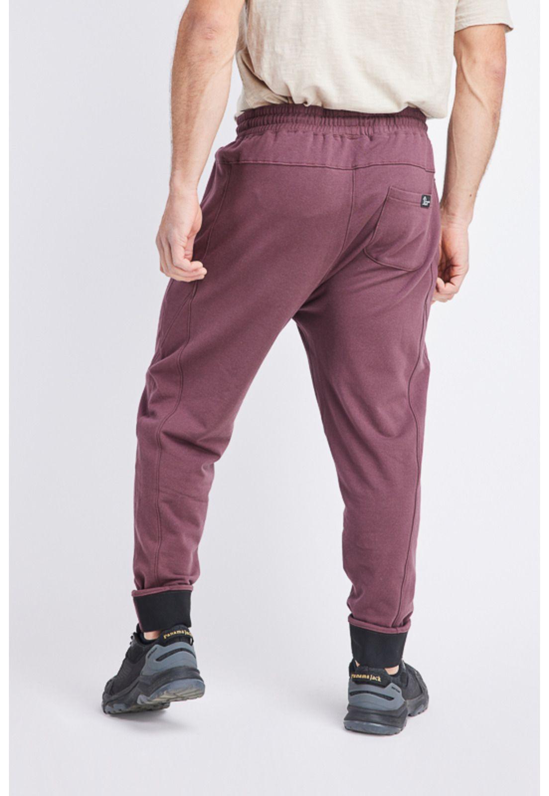 Pantalón Buzo Hombre Burdeo Panama Jack-3