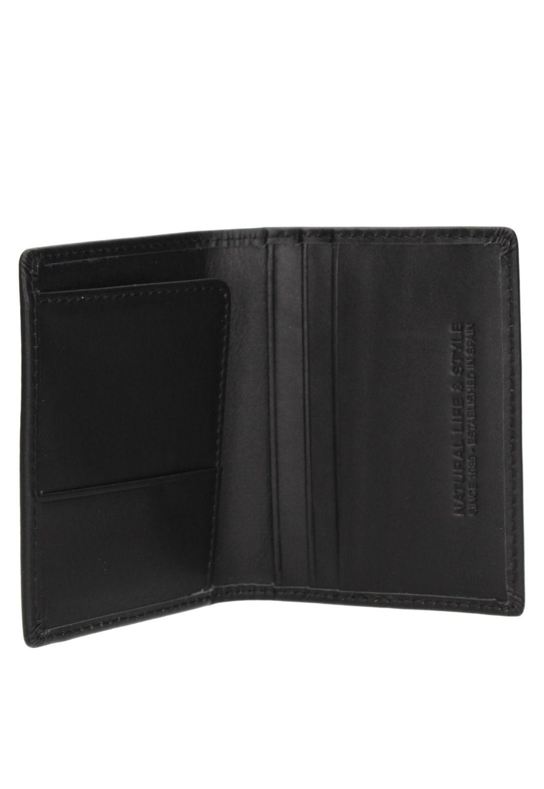 Billetera Cuero Hombre Negro Panama Jack-2