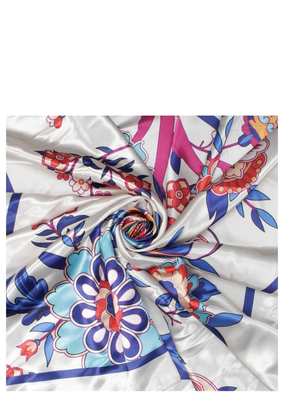 Pañuelo Mujer Print Beige Pollini-2