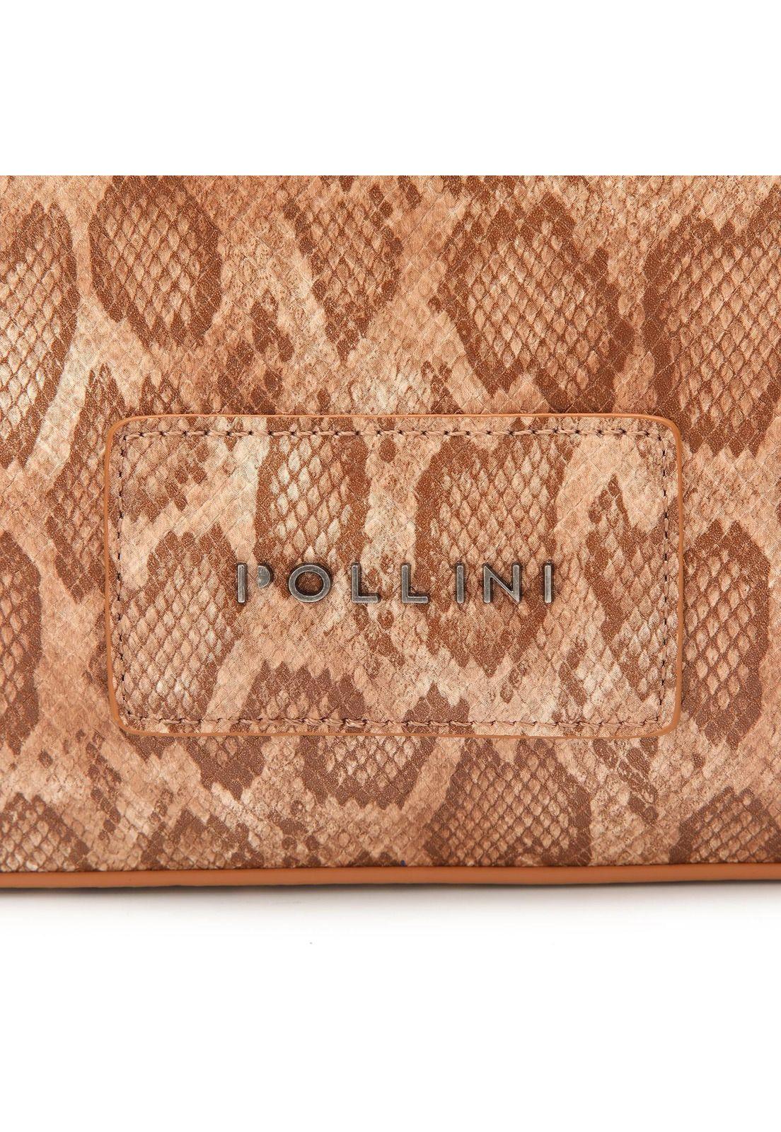 Cartera Bandolera Beige Pollini-5