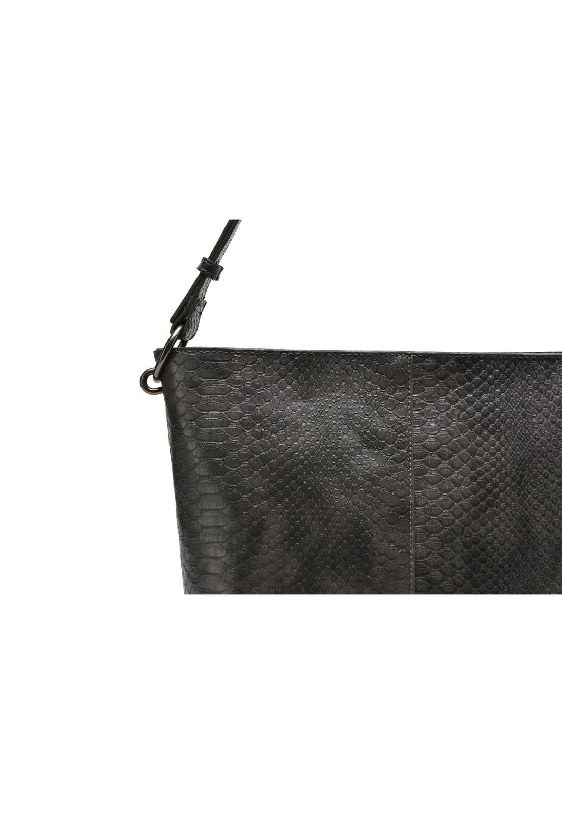 Cartera Tote Gris Pollini-1