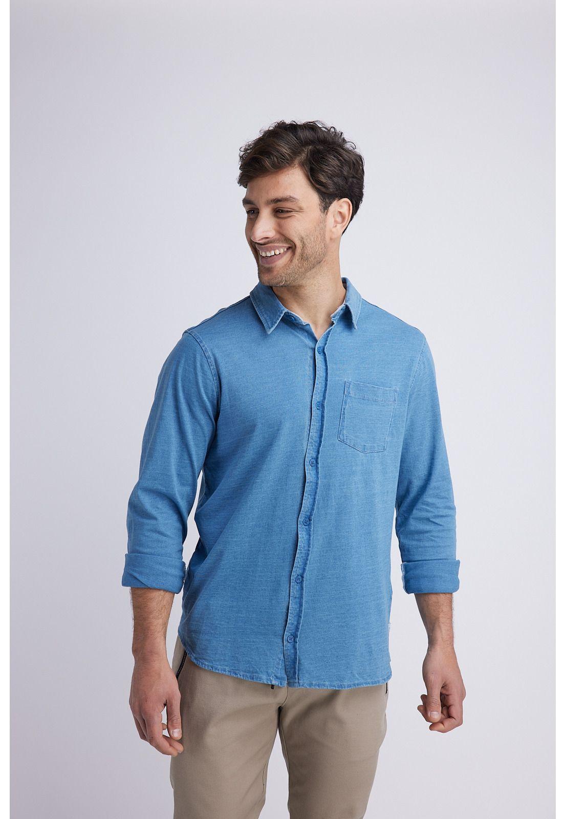 Camisa Hombre Azul Panama Jack-0