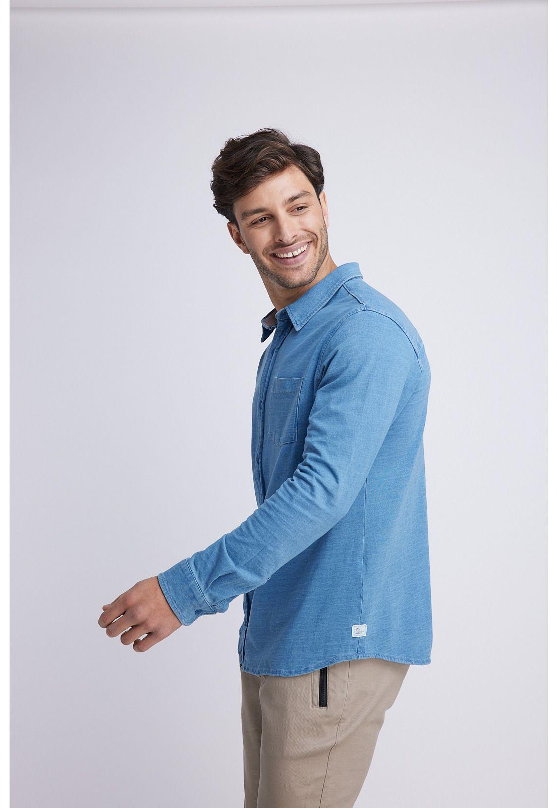 Camisa Hombre Azul Panama Jack-1
