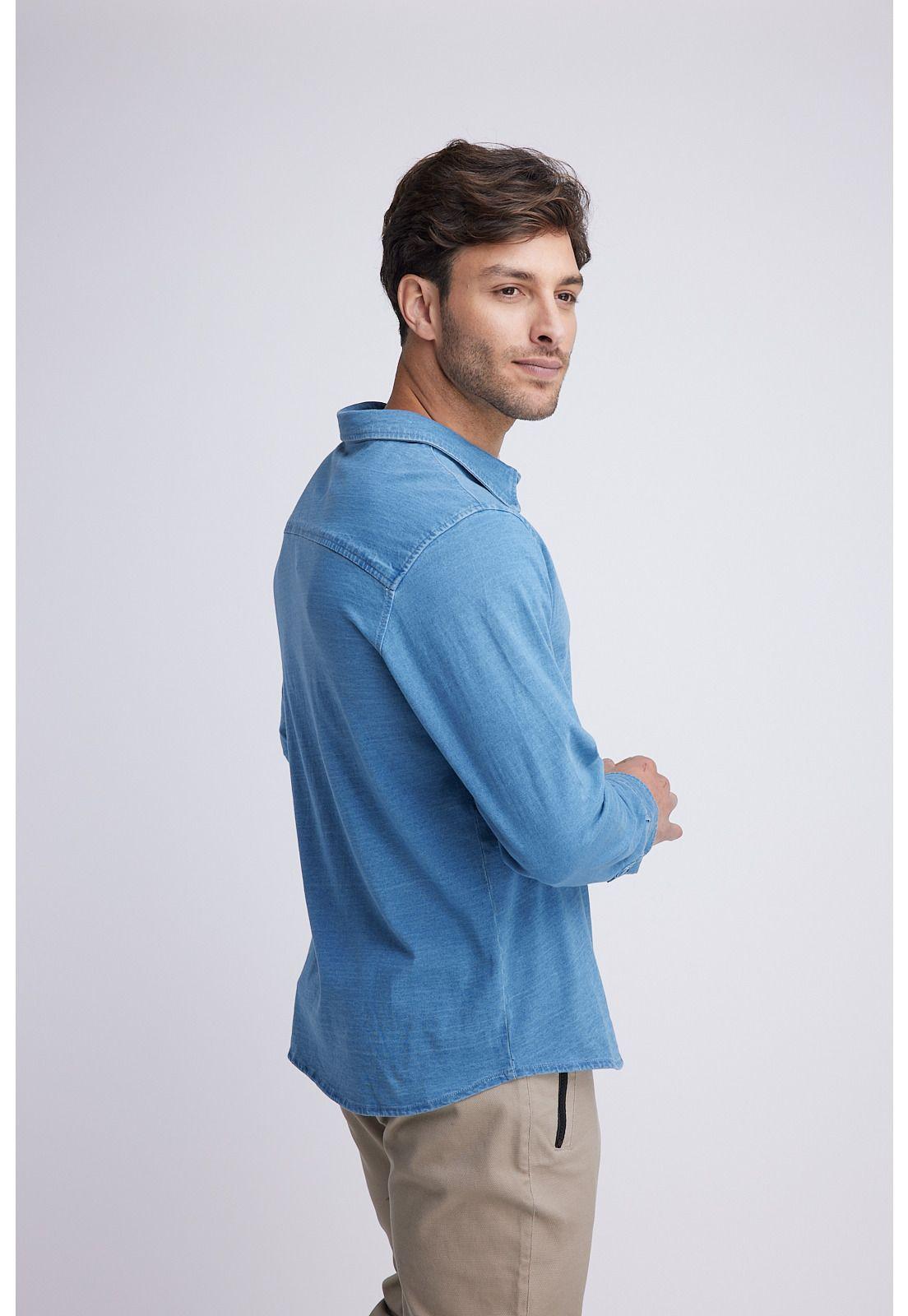 Camisa Hombre Azul Panama Jack-2