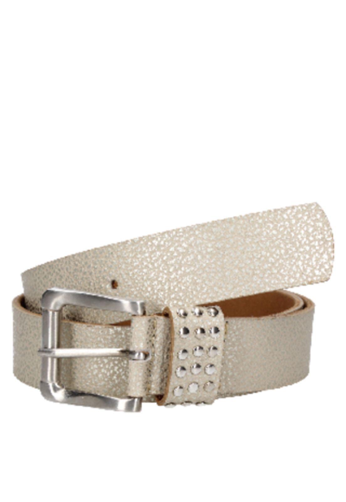 Cinturón Mujer 100% Cuero Z556 Dorado Zappa-2