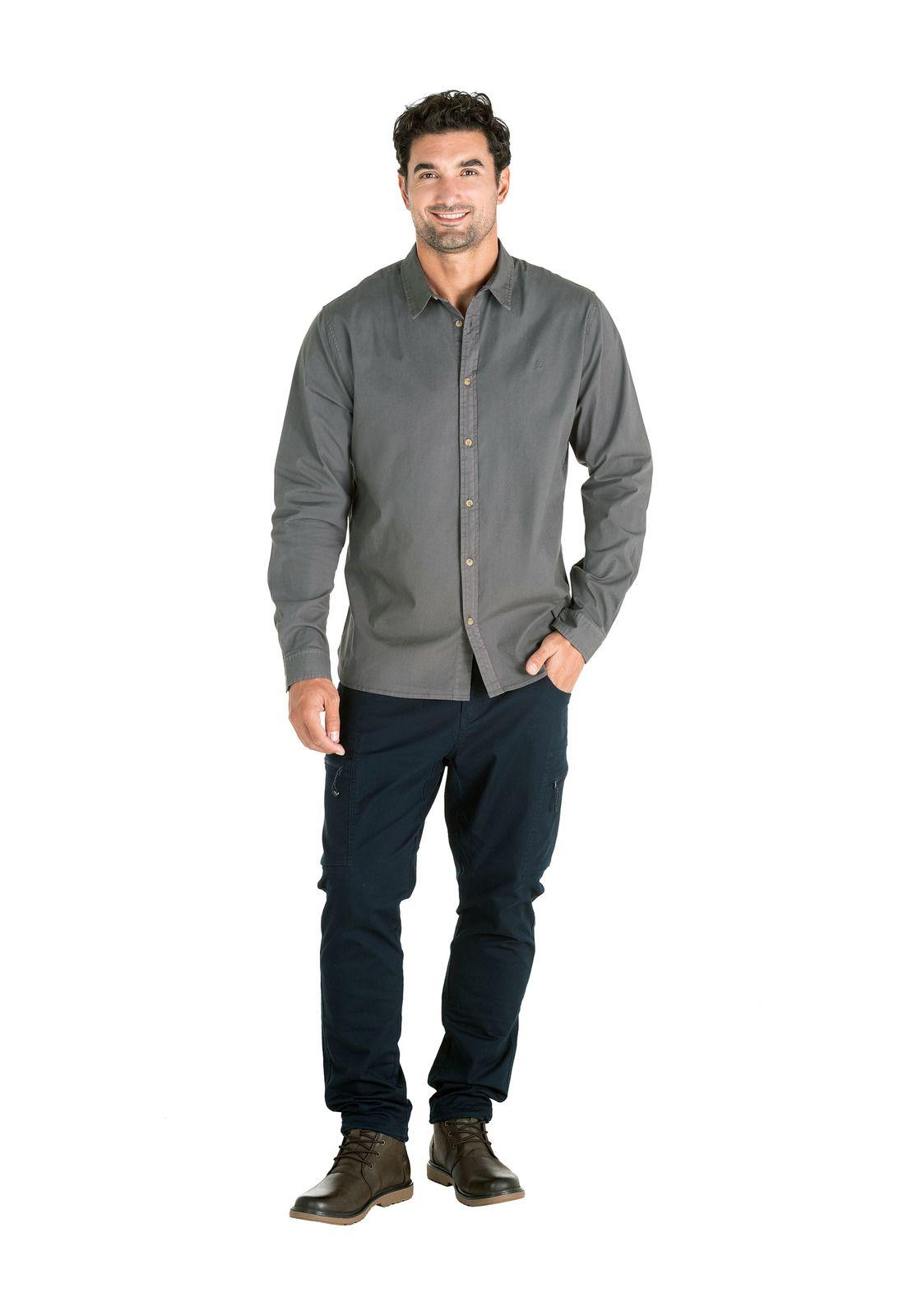 Camisa Hombre Gris Panama Jack-4