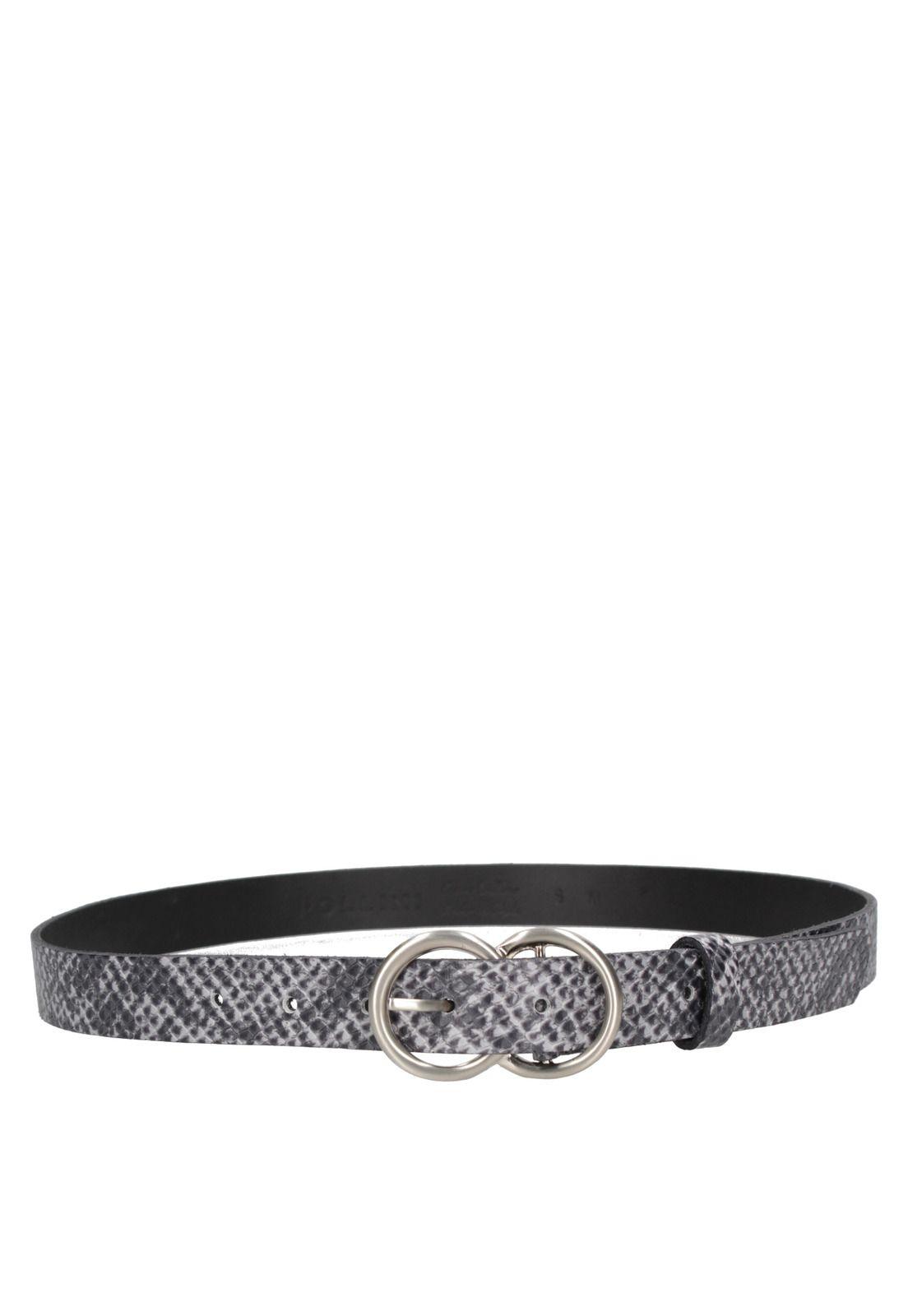 Cinturón Cuero Mujer P567 Gris Pollini-1