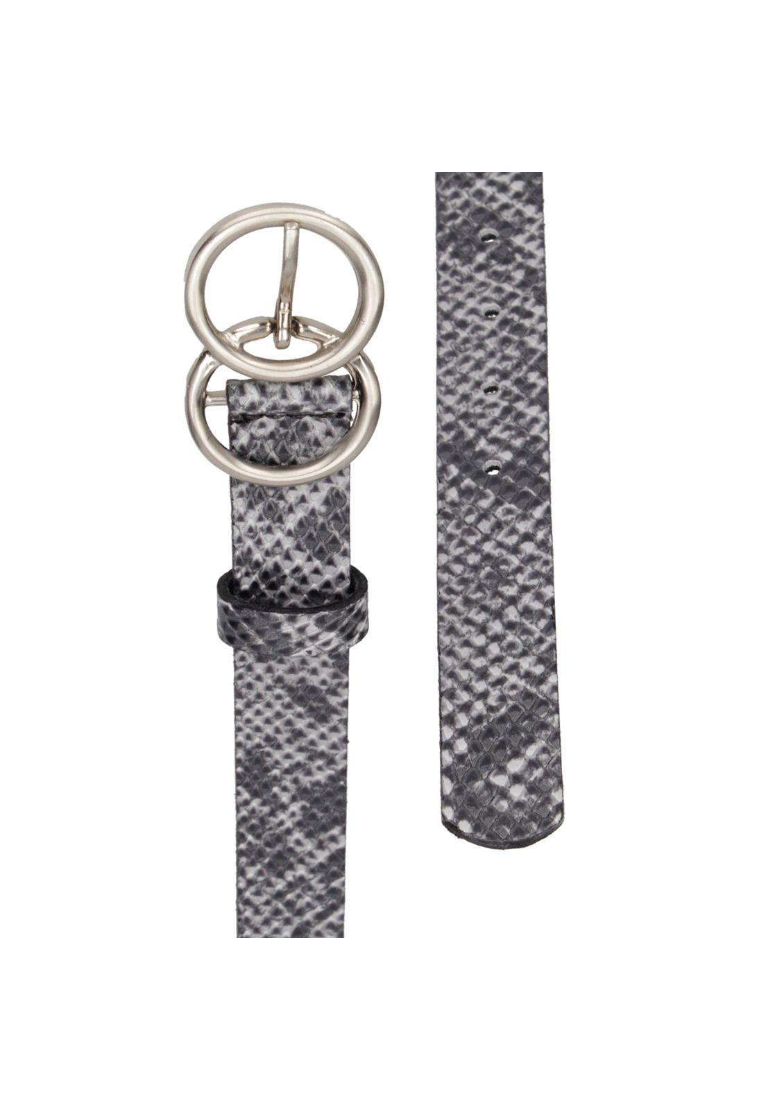 Cinturón Cuero Mujer P567 Gris Pollini-2