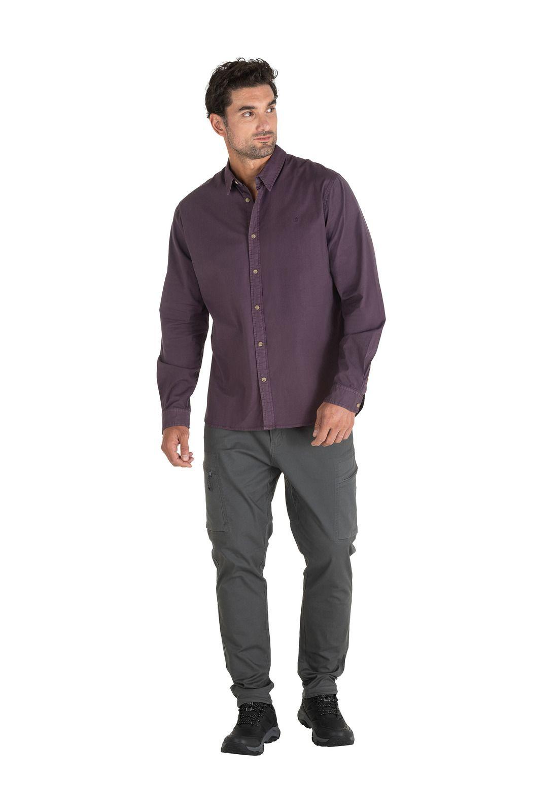 Camisa Hombre Burdeo Panama Jack-3