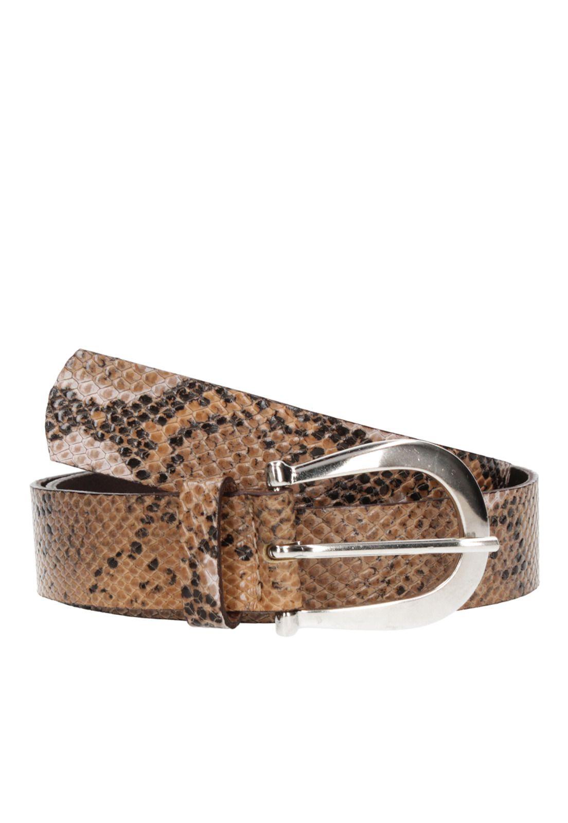 Cinturón Cuero Mujer P570 Beige Pollini-0