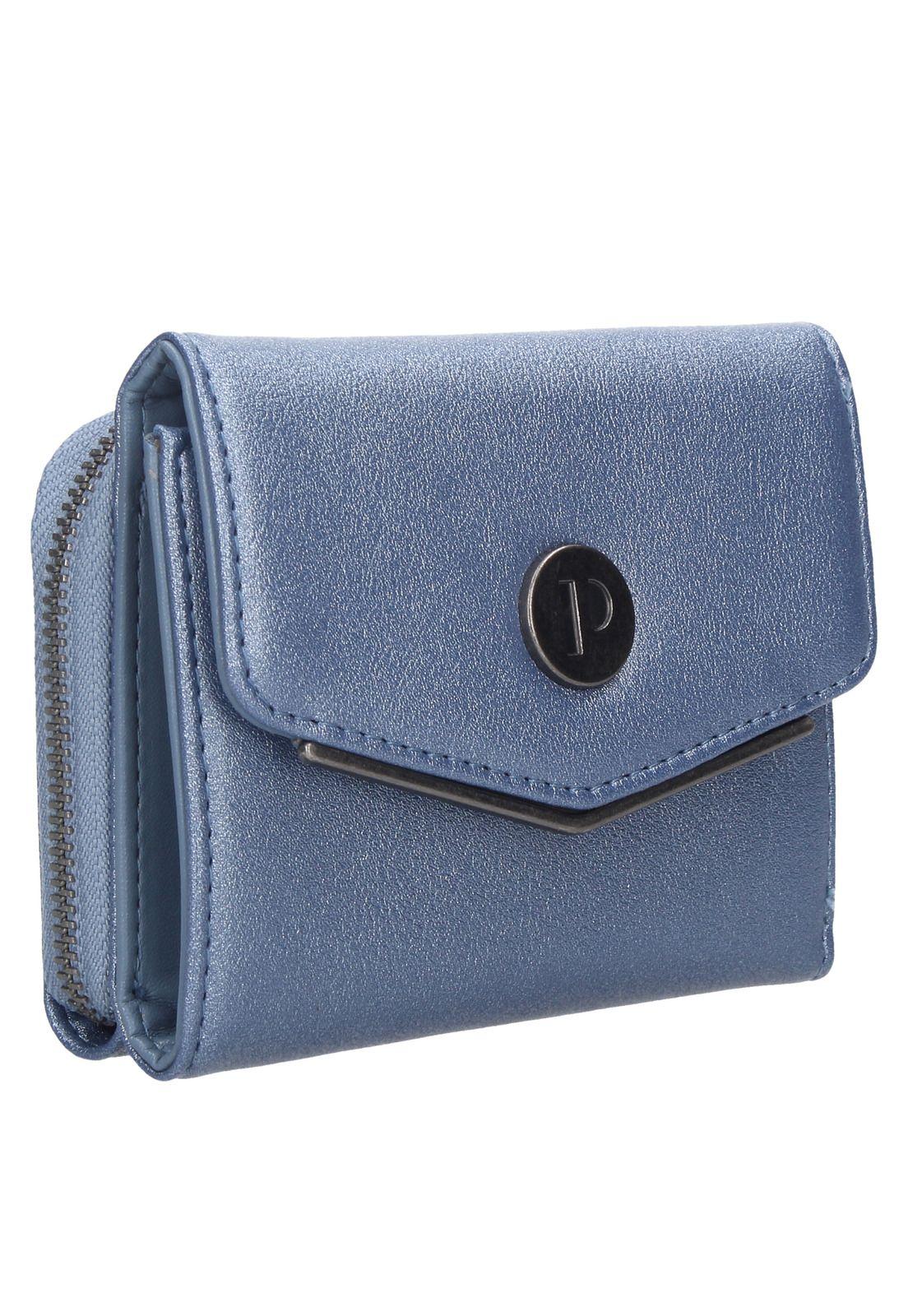 Billetera Wicker Azul Pollini-1