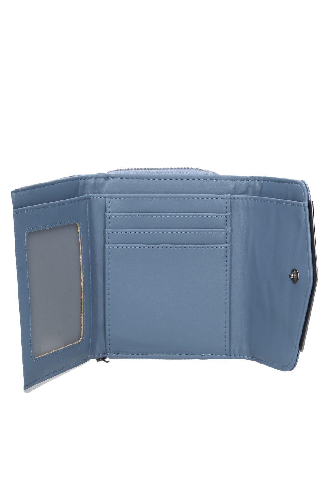 Billetera Wicker Azul Pollini-3