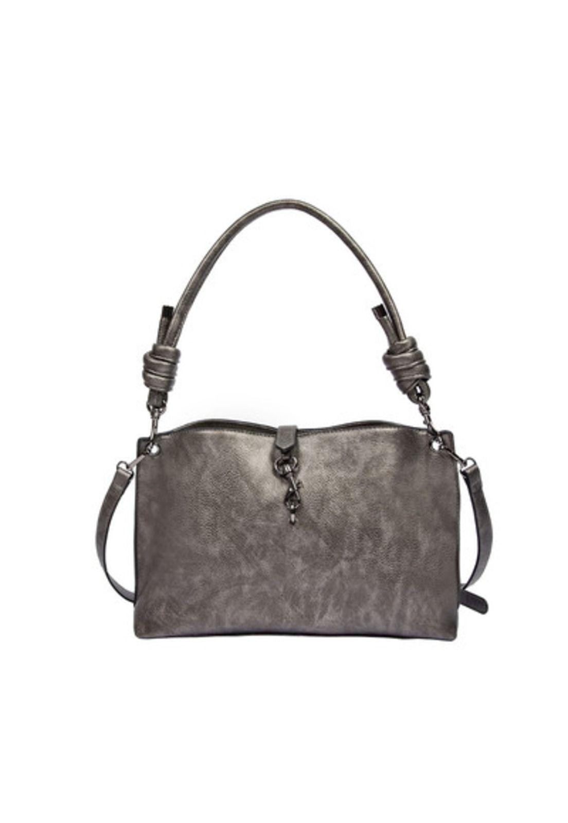 Cartera Bandolera Turin I Plateado Pollini-0