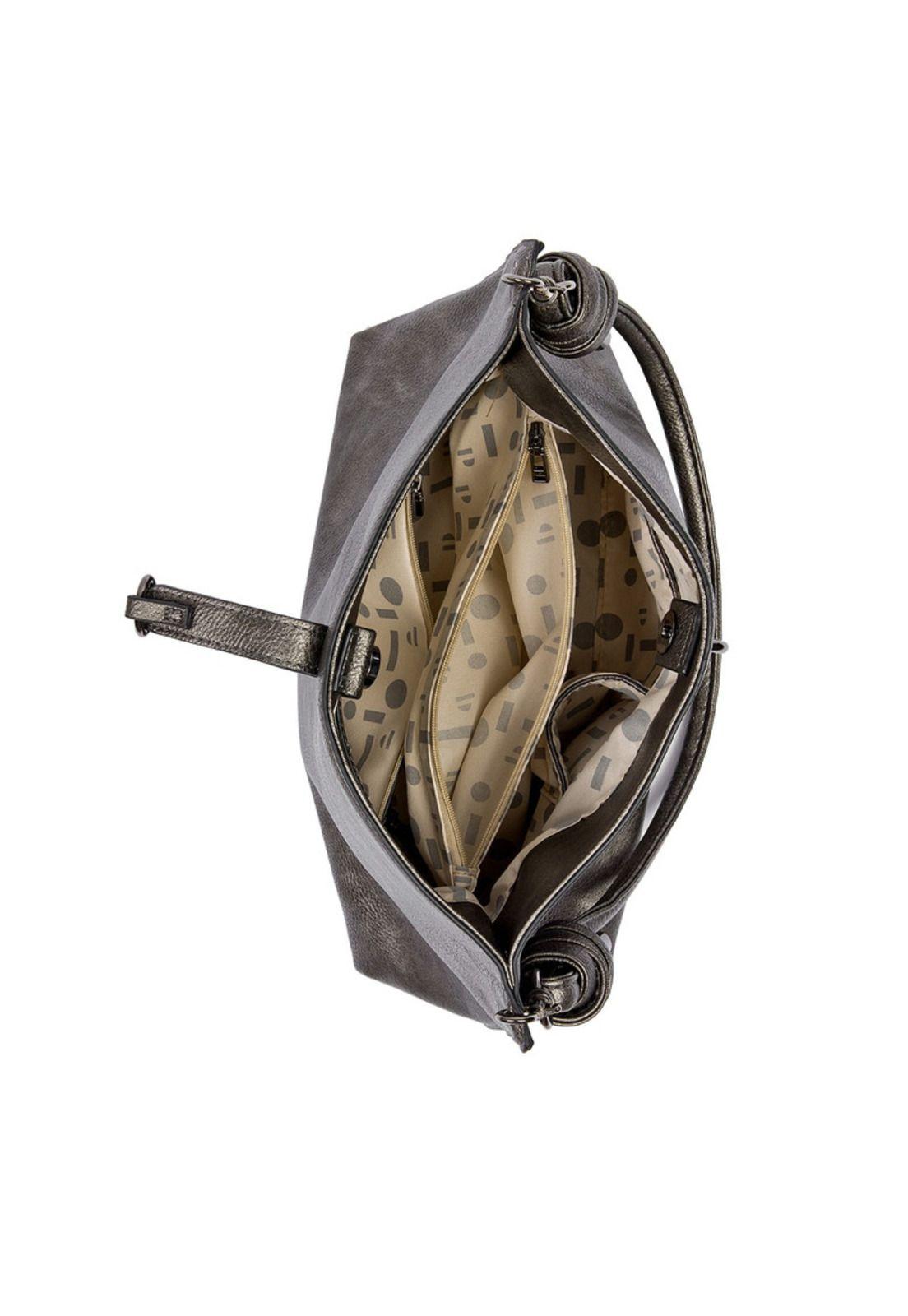 Cartera Bandolera Turin I Plateado Pollini-3