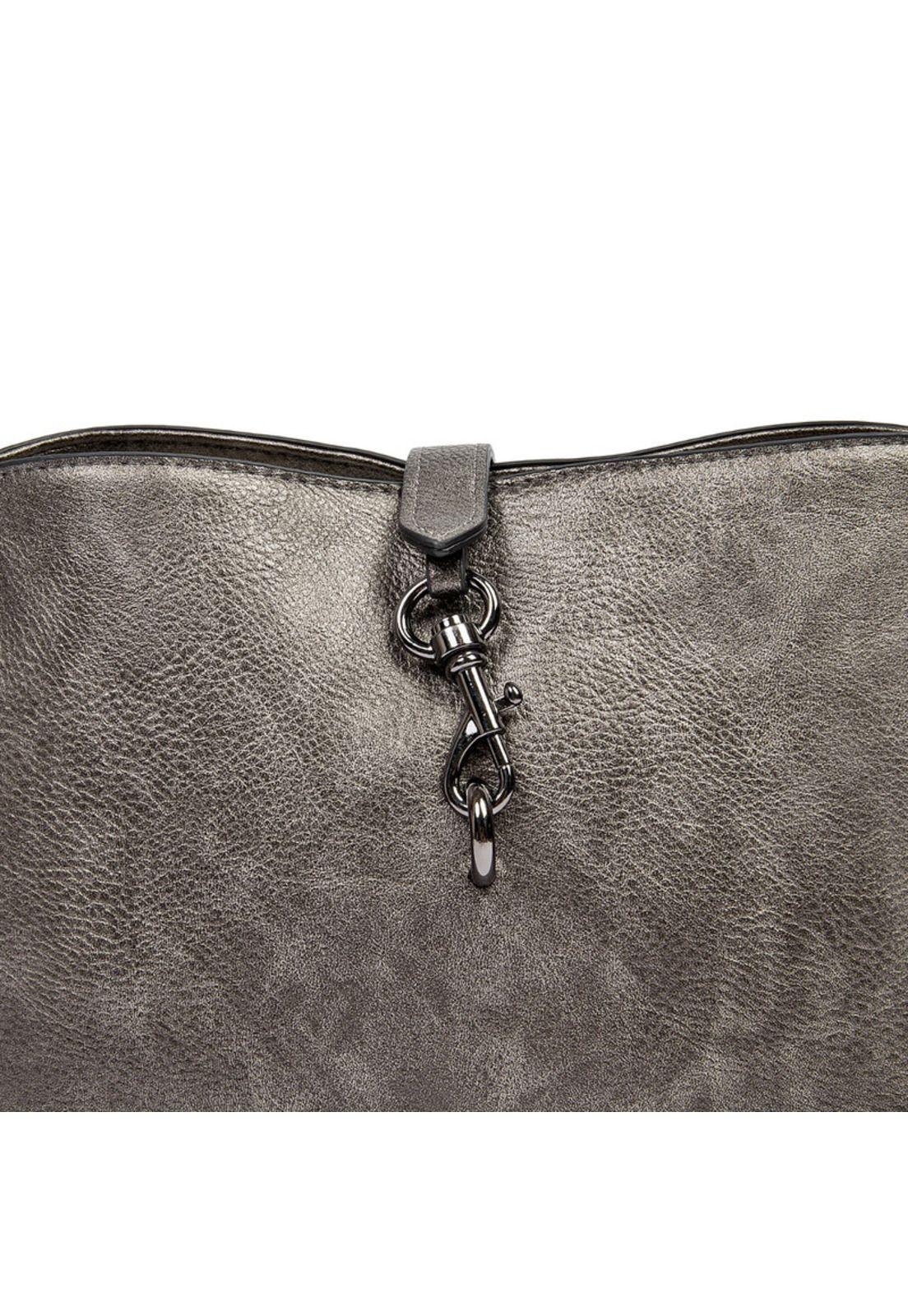 Cartera Bandolera Turin I Plateado Pollini-4