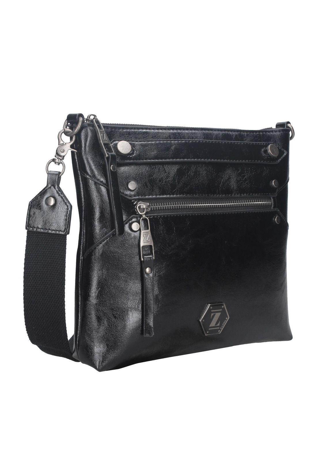 Cartera Bandolera Oxford Negro Zappa-1