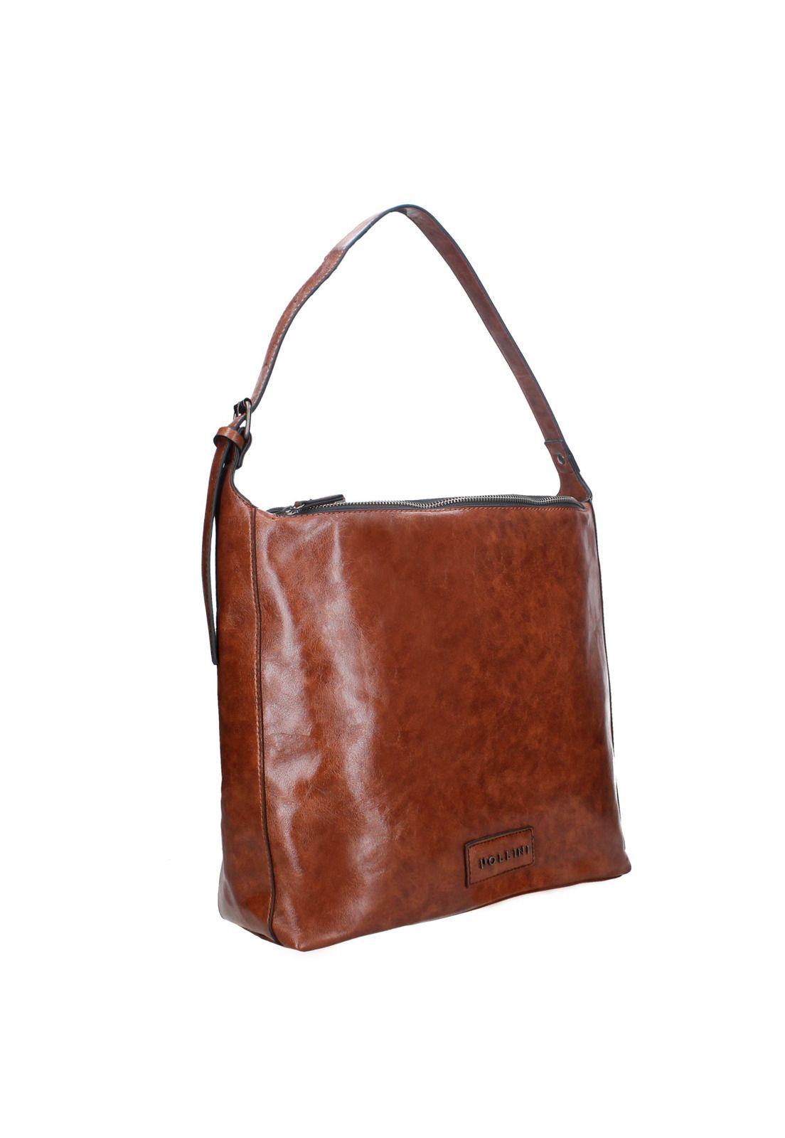 Cartera Tote Bolonia Café Pollini-1