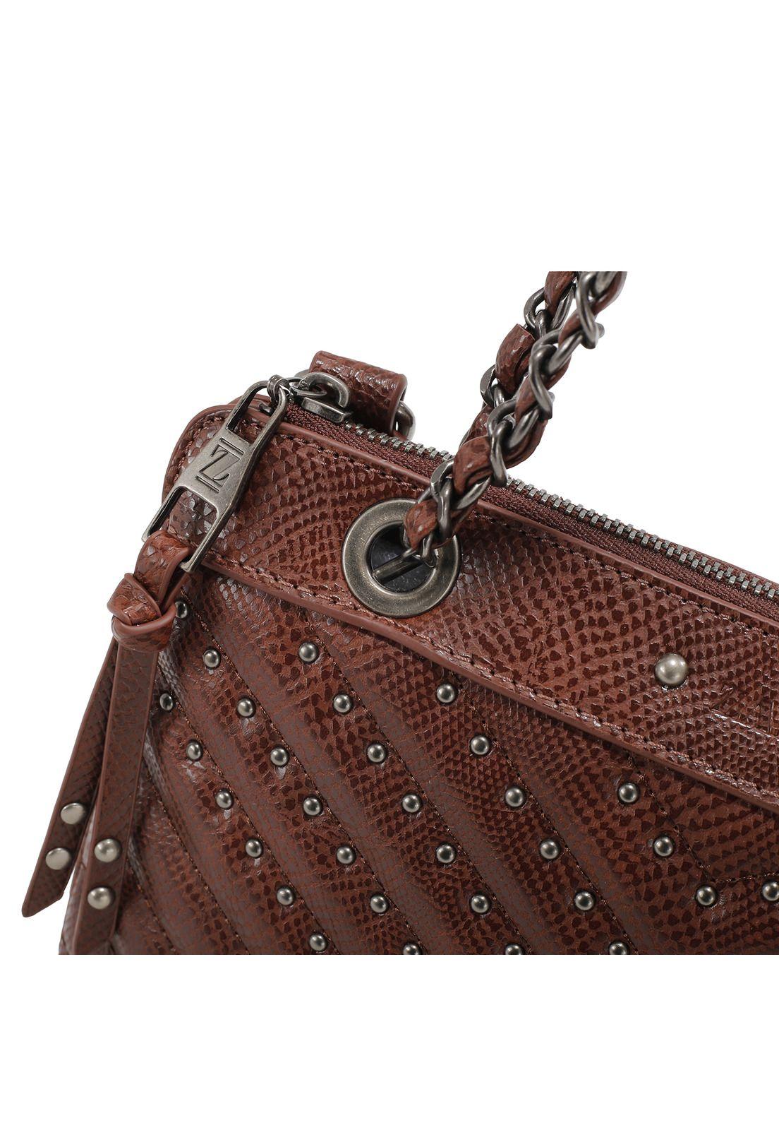 Cartera Bandolera Chocolate Zappa-4