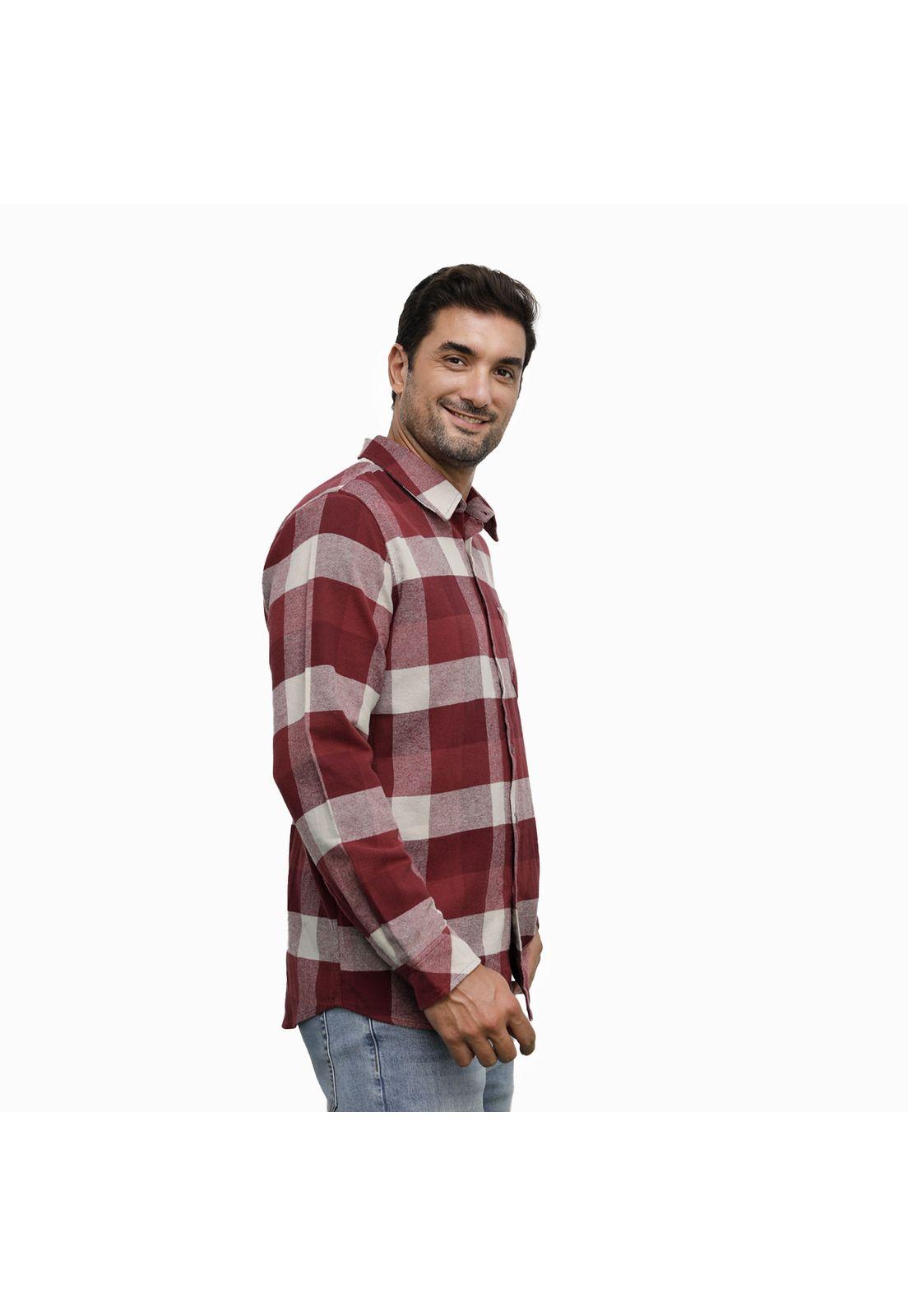 Camisa Hombre burdeo Panama Jack-2