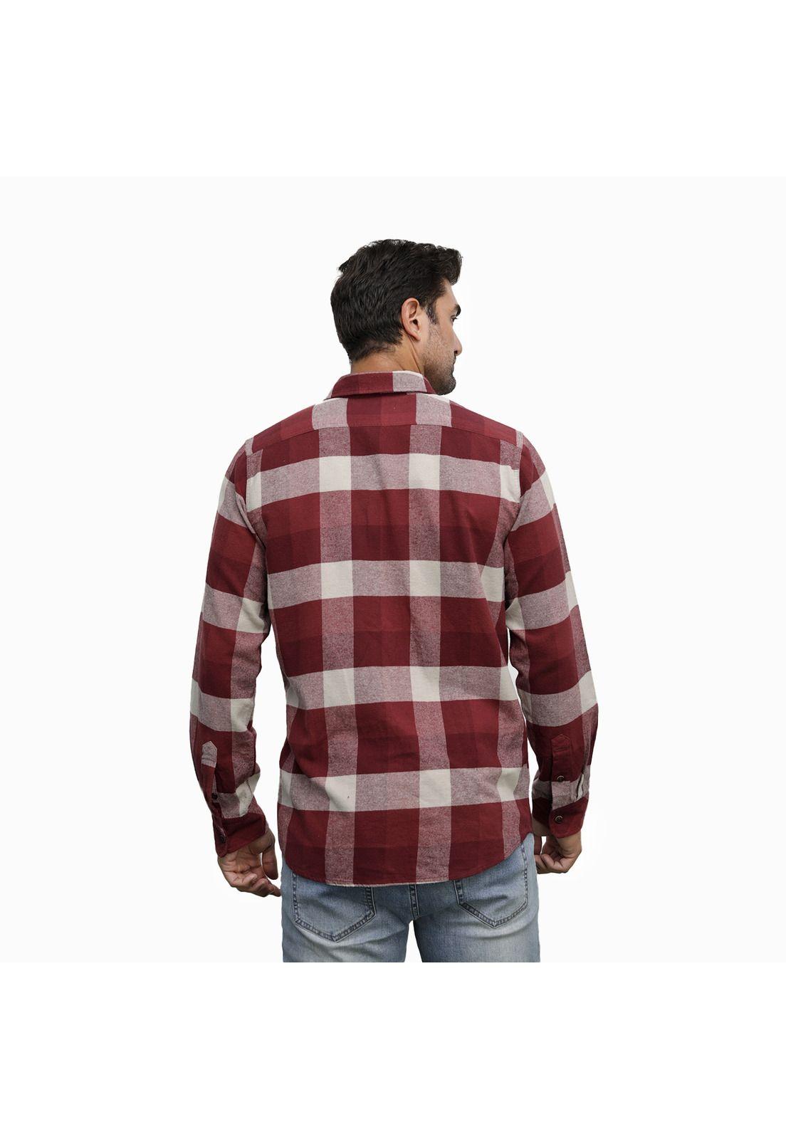 Camisa Hombre burdeo Panama Jack-3