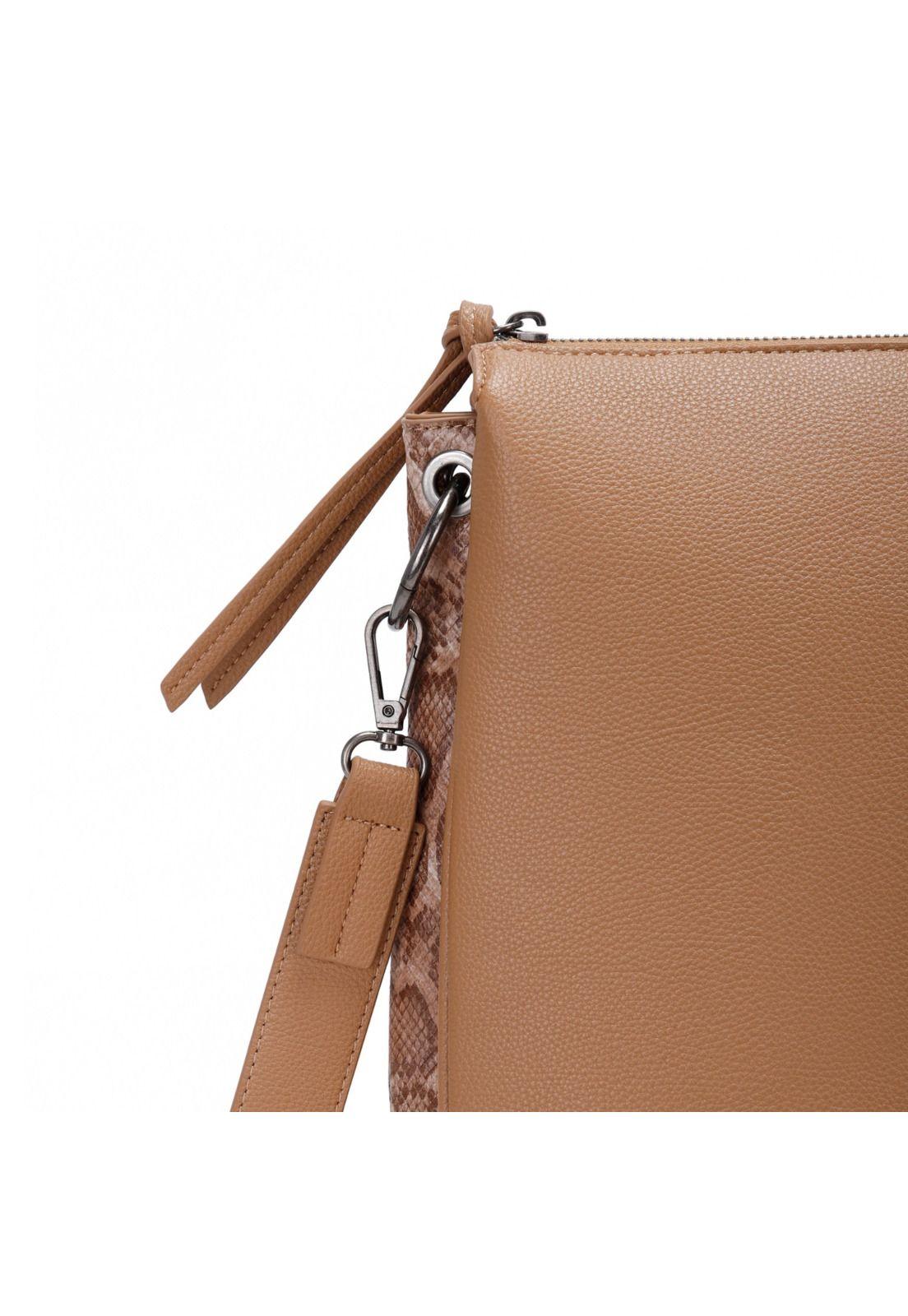 Cartera Animal Print Beige Pollini-5