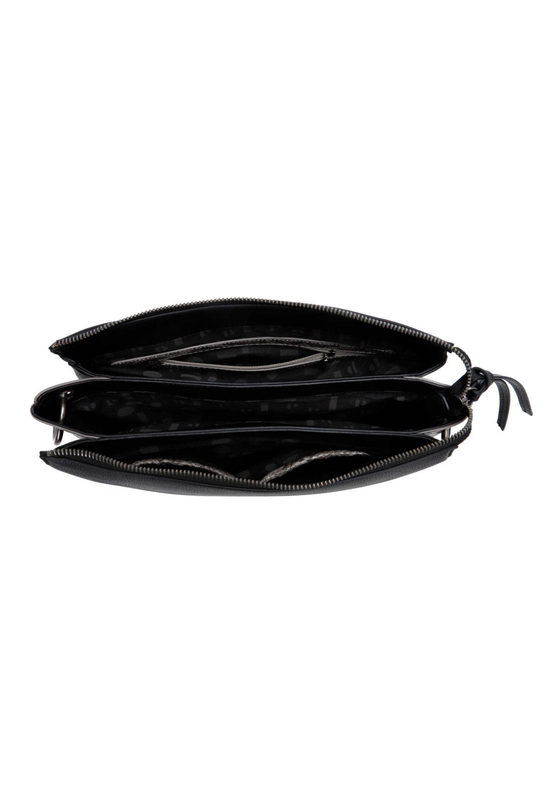 Cartera Animal Print Negro Pollini-4