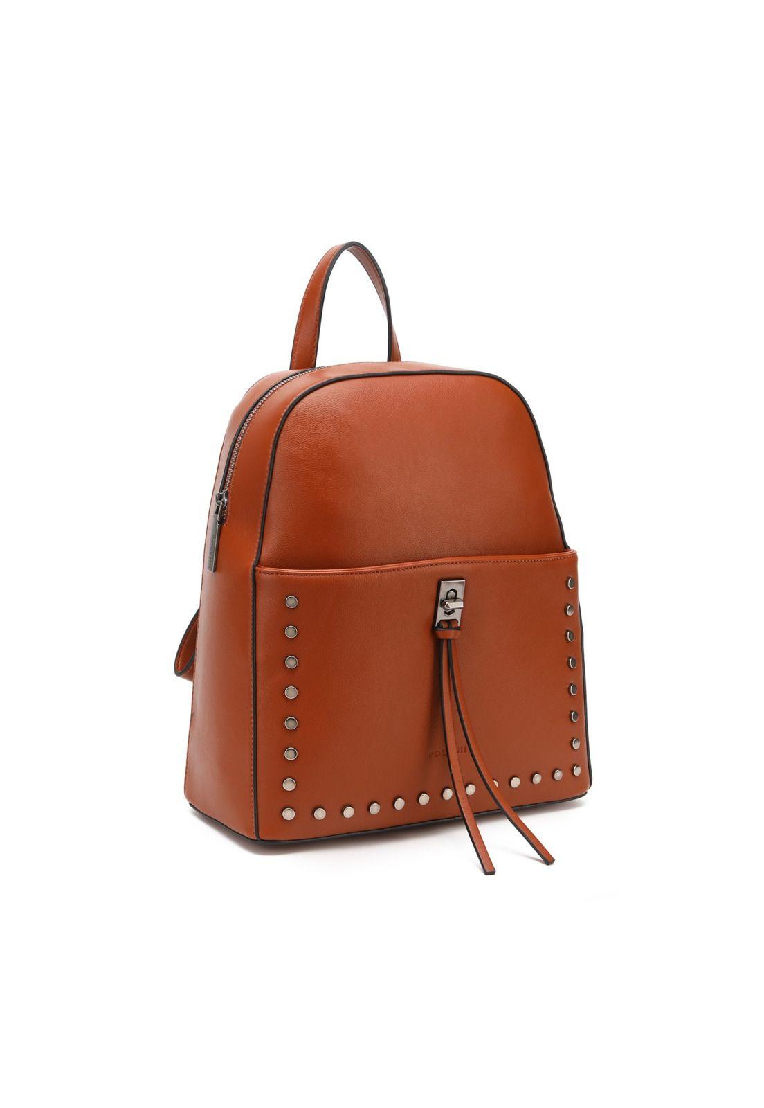 Mochila Mujer Chocolate Pollini-1