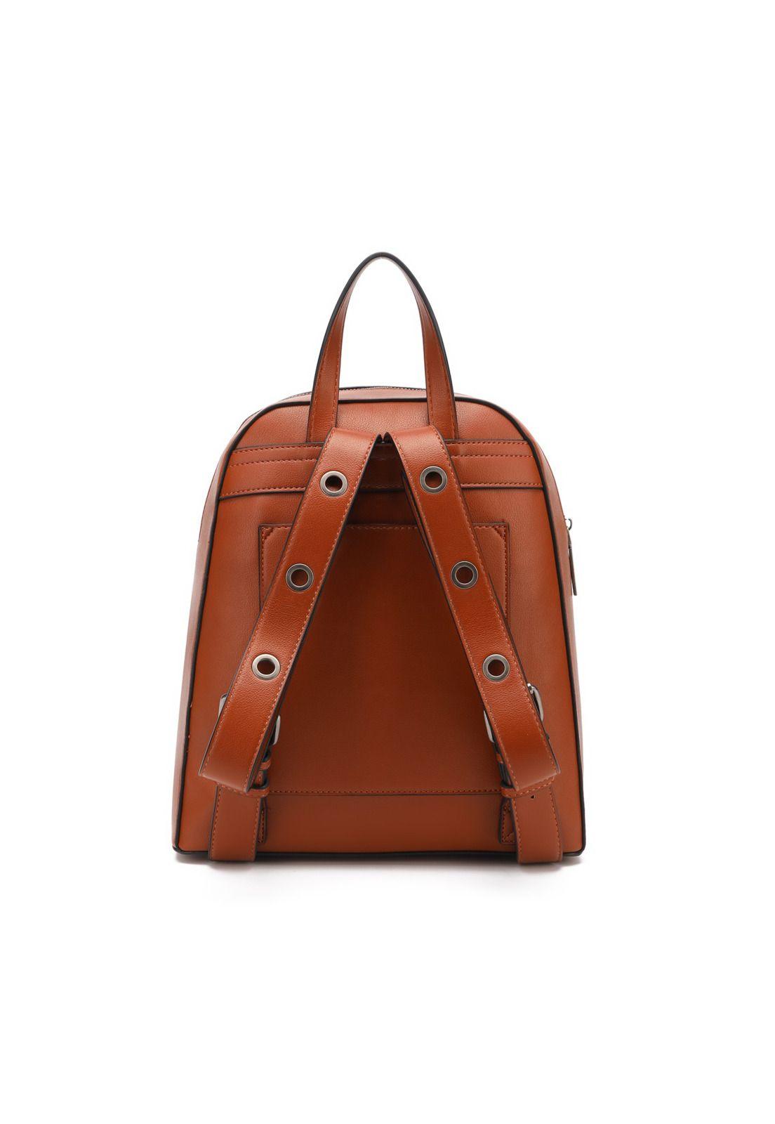 Mochila Mujer Chocolate Pollini-2